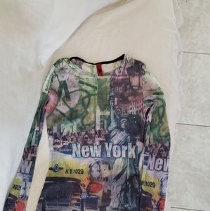 Sheer blouse tattoo like